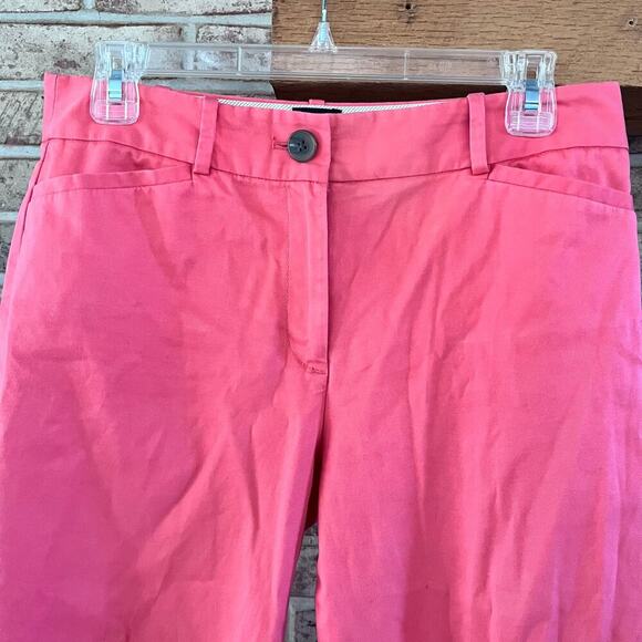 TALBOTS Curvy Pink Cotton Ankle Pants Size 4 (B-201) - Picture 4 of 6